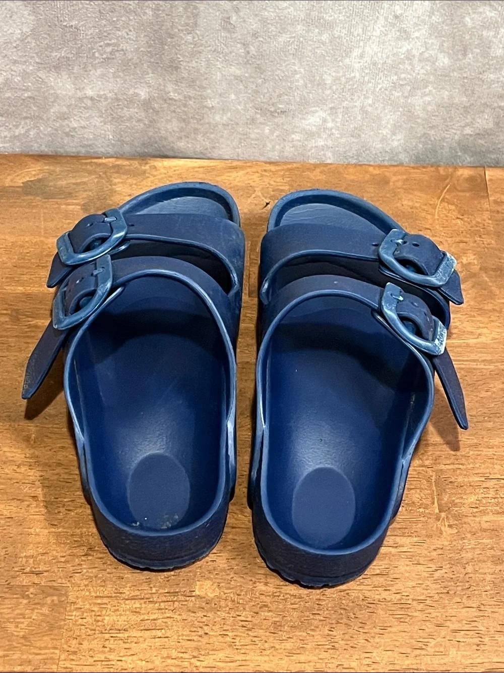 Birkenstock Arizona EVA Navy Double-Buckle Slide Sandals size 29 / US 11-11.5